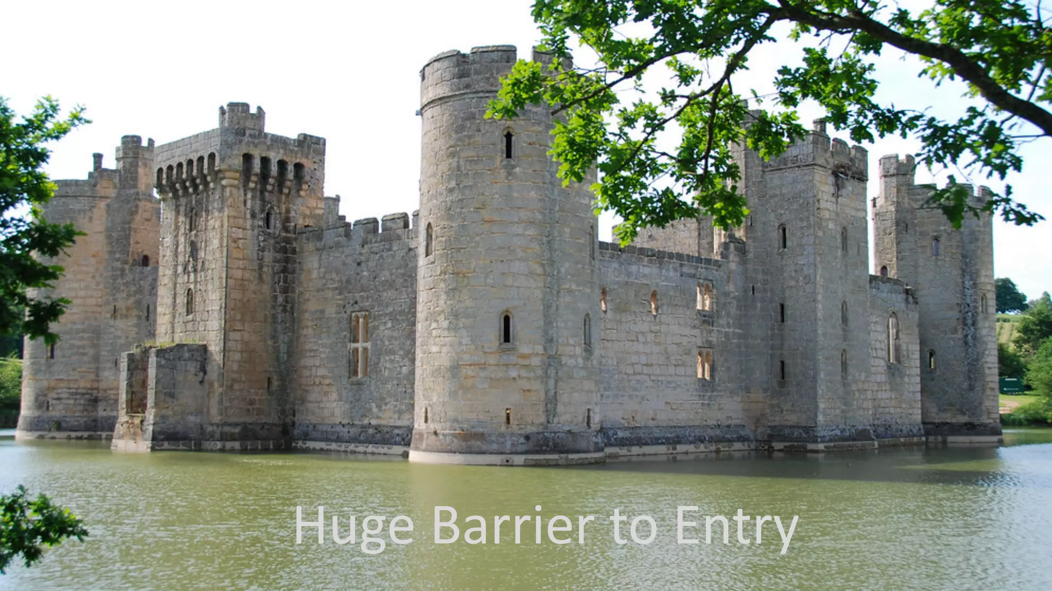 Huge Barrier to Entry
 