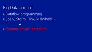 

 “Stream-driven” paradigm
 