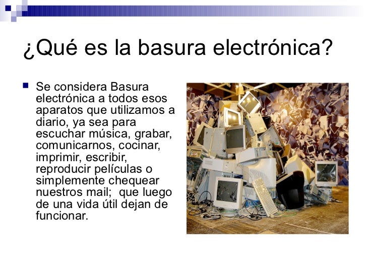 La problemática de la basura electrónica