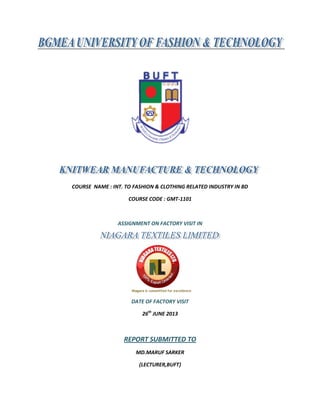 Factory Visit Clothes Guide.pdf Factory visiting Report: NIAGRA | PDF