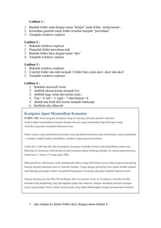 modul Latihan office | DOC