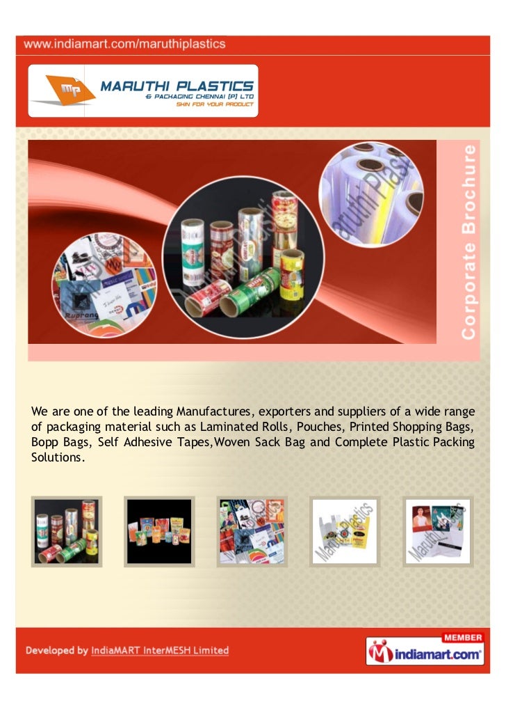 Maruthi Plastics & Packaging, (Chennai) Private Limited, Chennai