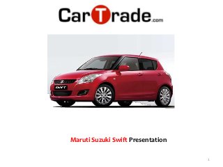 Maruti Suzuki Swift Presentation

                                   1
 