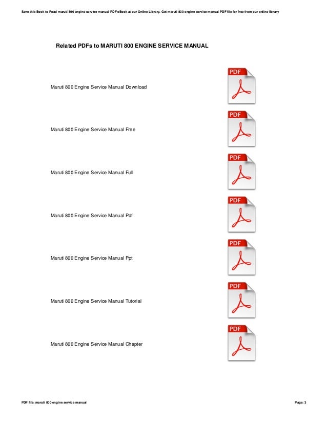 Download Maruti Suzuki Service Manual Download Maruti Suzuki Service Manual