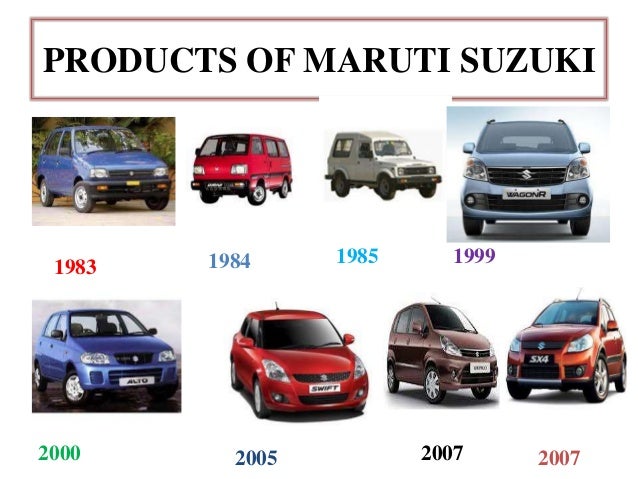 Maruti Suzuki Product Line Maruti Suzuki Product Line