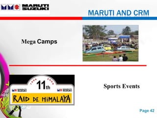 MARUTI AND CRM


Mega Camps




                                    Sports Events


             Free Powerpoint Templates          Page 42
 