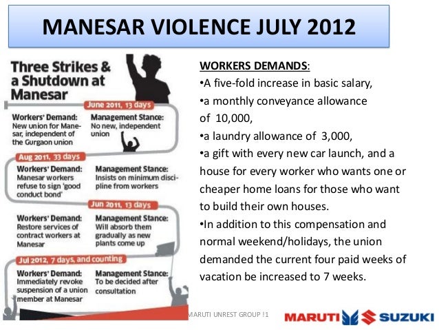 Maruti Suzuki Manesar Plant Strike Reason Maruti Suzuki Manesar Plant Strike Reason