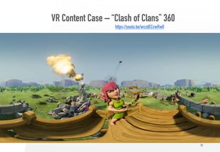 VR Content Case – “Clash of Clans” 360
38
https://youtu.be/wczdECcwRw0
 