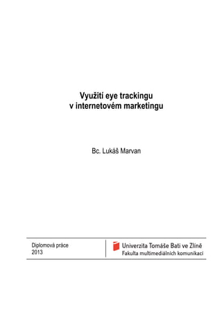 Využití eye trackingu
v internetovém marketingu

Bc. Lukáš Marvan

Diplomová práce
2013

 