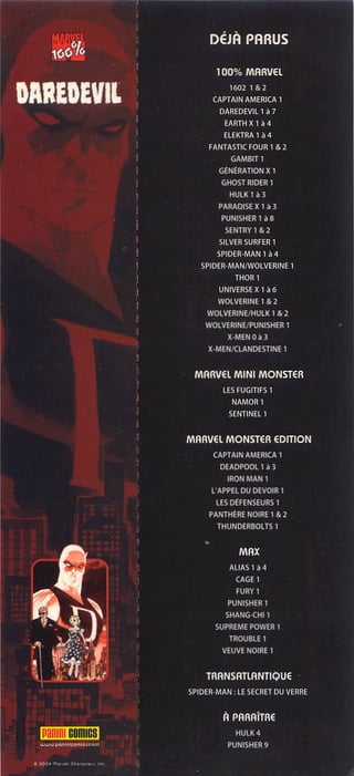 Marvel dardevil tome 3