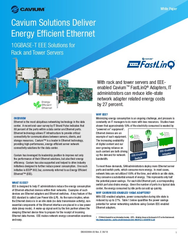 Marvell Solutions Deliver Energy Efficient