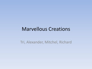 Marvellous Creations
Tri, Alexander, Mitchel, Richard
 