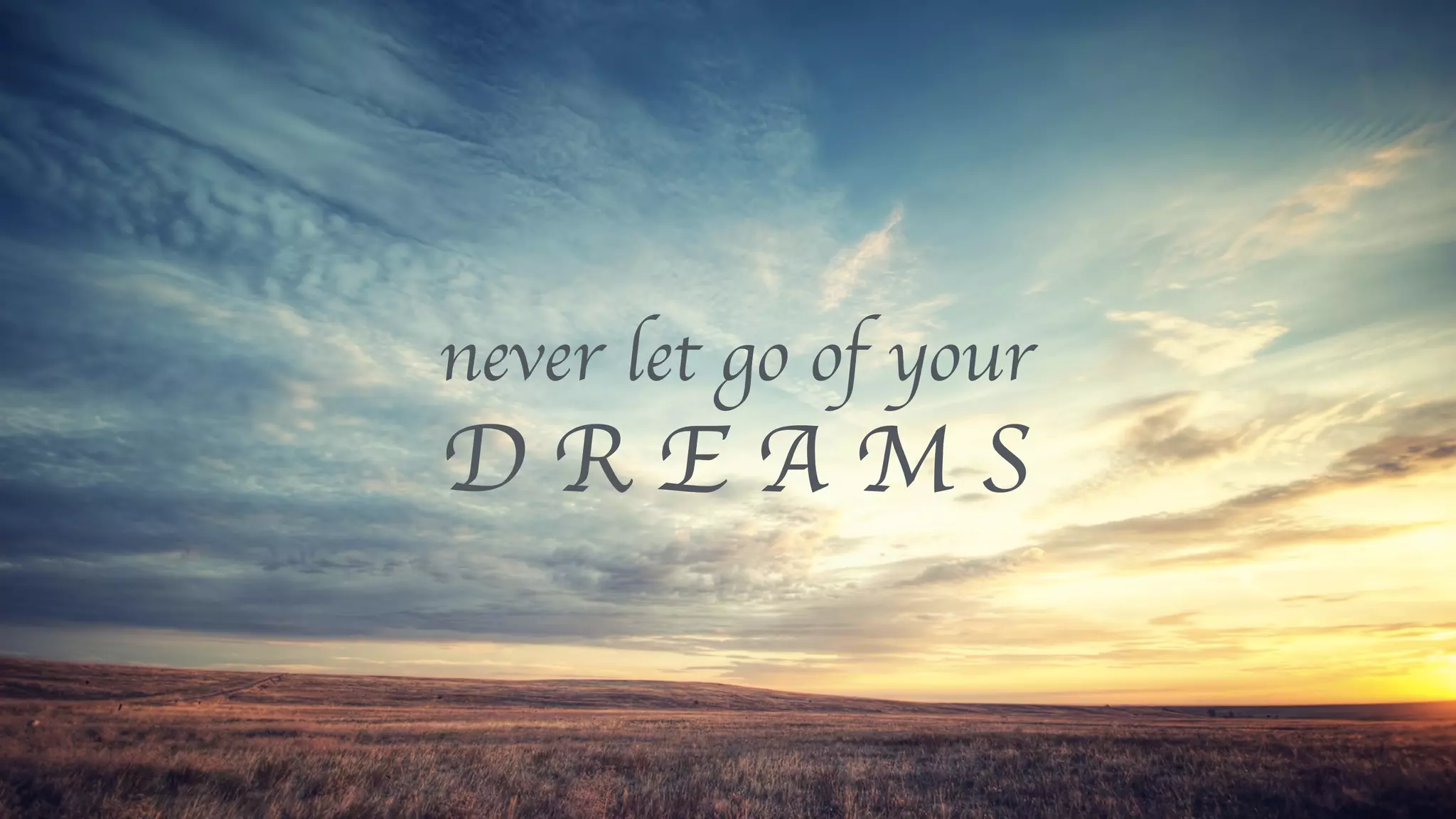 never let go of your
D R E A M S
 