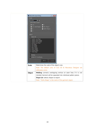 Marvelous Export Computer Marvelous designer2 manual | PDF