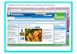 Deﬁnitely not this! Good content is not about the amount of content...
 
