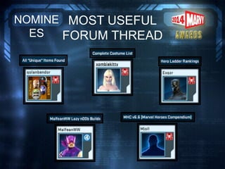 MOST USEFUL
FORUM THREAD
NOMINE
ES
 