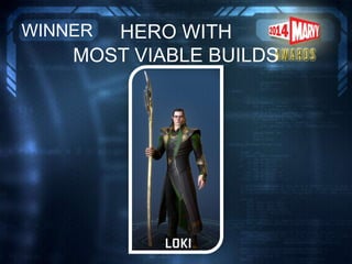 HERO WITH
MOST VIABLE BUILDS
WINNER
 