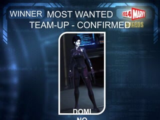 MOST WANTED
TEAM-UP - CONFIRMED
WINNER
DOMI
 