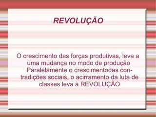Alienação Alienação, para Marx, tem um sentido negativo (em Hegel, é algo positivo) em que o trabalho, ao invés de realizar o homem, o escraviza; ao invés de humanizá-lo, o desumaniza. O homem troca o verbo SER pelo TER: sua vida passa a medir-se pelo que ele possui, não pelo que ele é. Isso parece familiar? Pois é, vamos ver os detalhes. http://educacao.uol.com.br/filosofia/marx---alienacao-do-espirito-absoluto-de-hegel-a-realidade-concreta.jhtm 