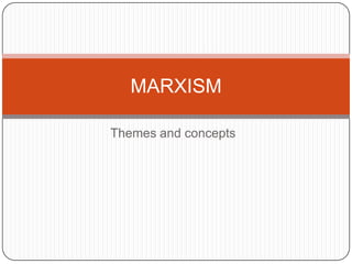 MARXISM

Themes and concepts
 