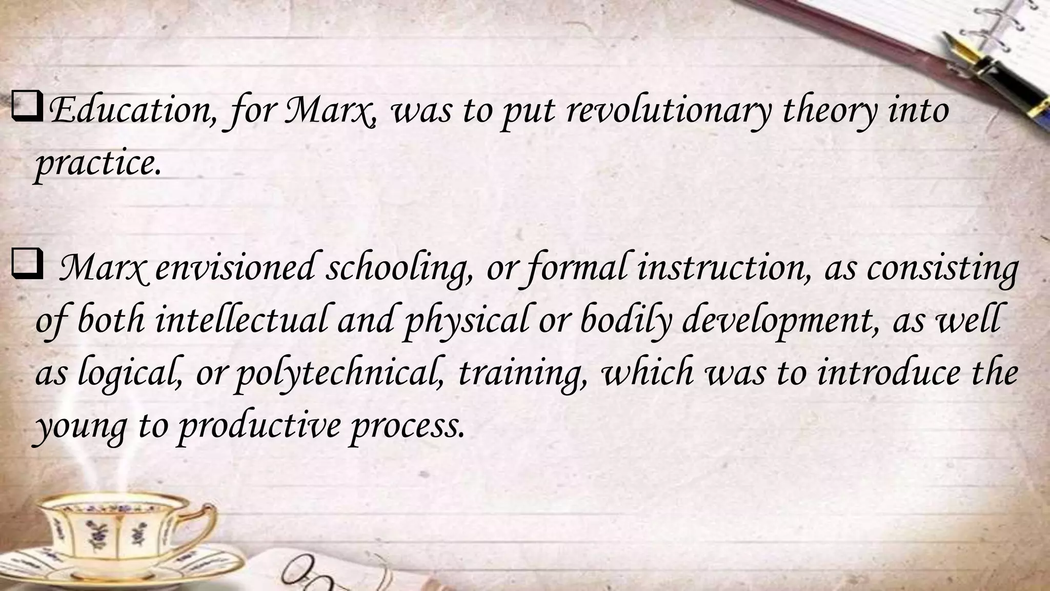 Marxism and education | PPTX