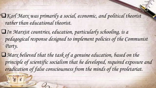 Marxism and education | PPTX
