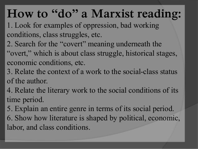 Marxist Literary Criticism of marxist criticism essay