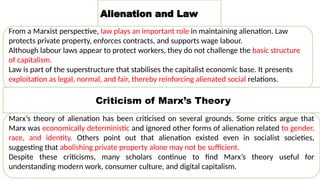 Marx theory of alienation the 4 types of alienation | PPTX