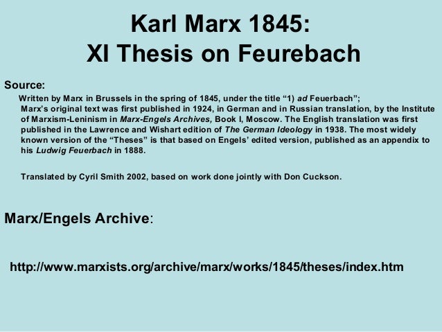 thesis statement about karl marx