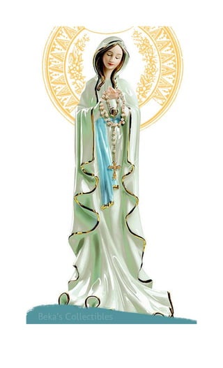 Blessed Virgin Mary Heirloom Porcelain Figurine: Our Lady Of Lourdes by The Bradford Exchange