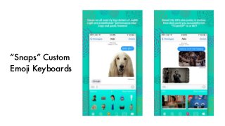 “Snaps” Custom
Emoji Keyboards
 