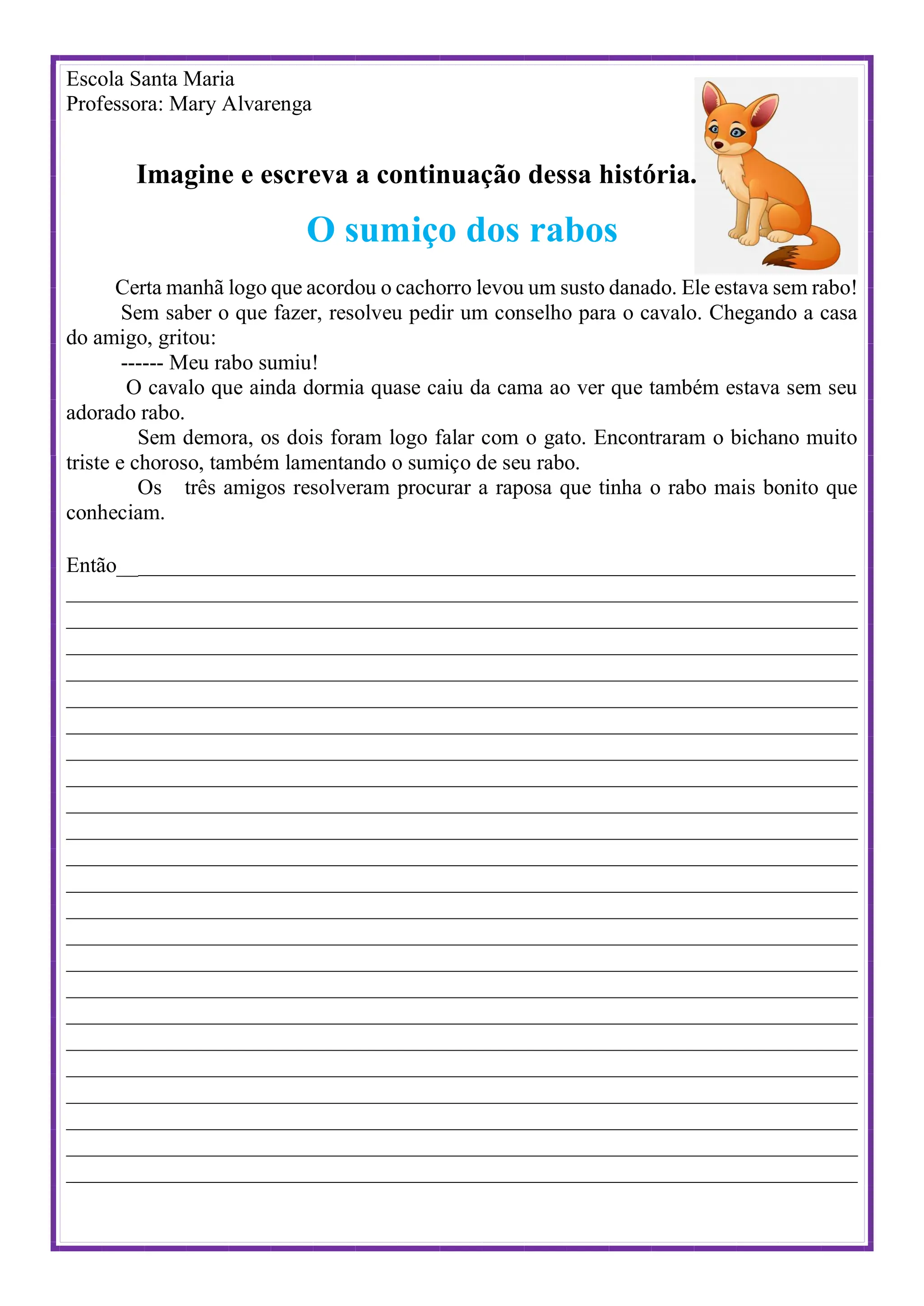 produção textual - várias histórias para continuar | PDF