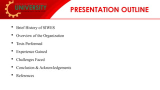 Siwes Powerpoint Model Example CIVIL ENGINEERING SIWES PRESENTATION SLIDE | PPTX