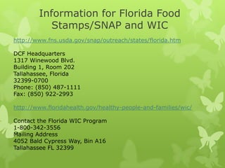 Visual anthropology in South Florida communities
communicating on the use of SNAP

 