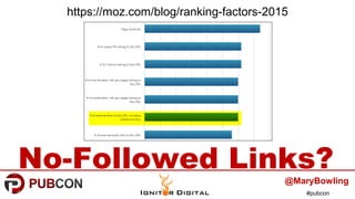 #pubcon
No-Followed Links?
@MaryBowling
https://moz.com/blog/ranking-factors-2015
 