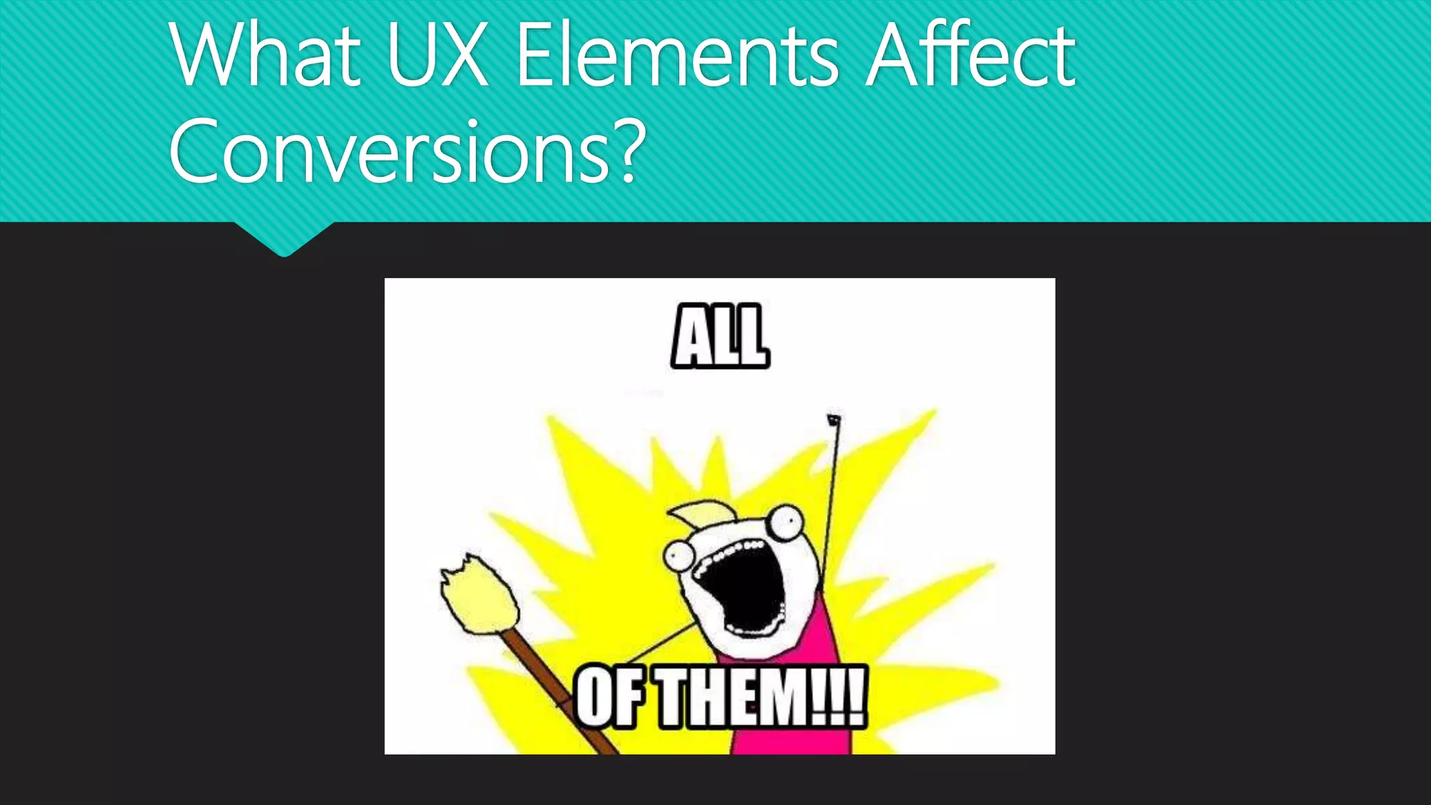 What UX Elements Affect
Conversions?
 