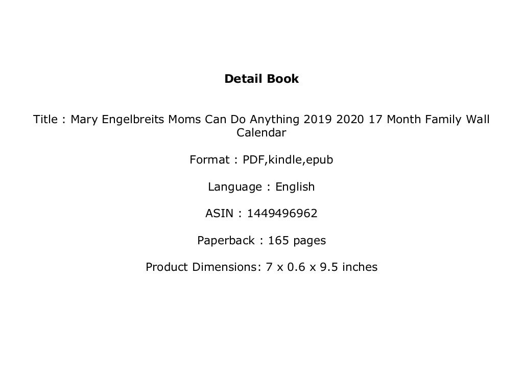 [E.B.O.O.K] LIBRARY Mary Engelbreits Moms Can Do Anything 2019 2020 1…