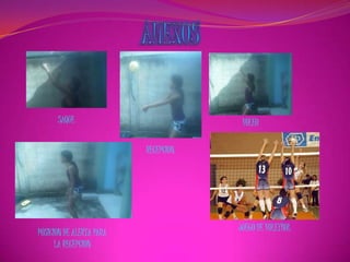 SAQUE
RECEPCION
VOLEO
POSICION DE ALERTA PARA
LA RECEPCION
JUEGO DE VOLEYBOL
 