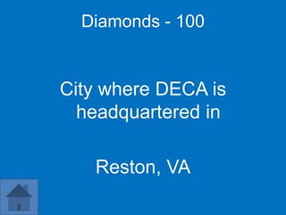 Diamonds - 200


Executive Director of DECA

        Ed Davis
 