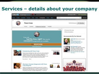 Services – details about your company
 