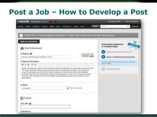 Post a Job – How to Develop a Post
 