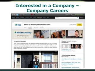 Interested in a Company –
Company Careers
 