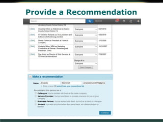 Provide a Recommendation
 