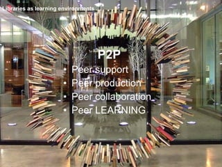 <ul><li>P2P </li></ul><ul><li>Peer support </li></ul><ul><li>Peer production </li></ul><ul><li>Peer collaboration </li></u...
