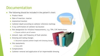 Central and PICC Line: Care and Best Practices | PPTX