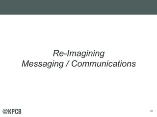 34
Re-Imagining
Messaging / Communications
 