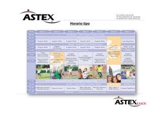 Horario tipo
 