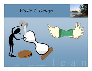 Waste 7: Delays




21   October 11   Copyright©2011 Poppendieck.LLC   l e a n
 