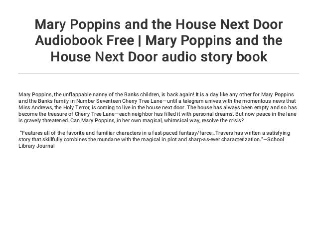 Mary Poppins And The House Next Door Audiobook Free Mary Poppins An
