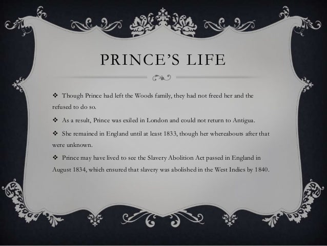 the history of mary prince essay